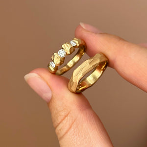 Trinity Diamond Rock - 18K Solid Gold