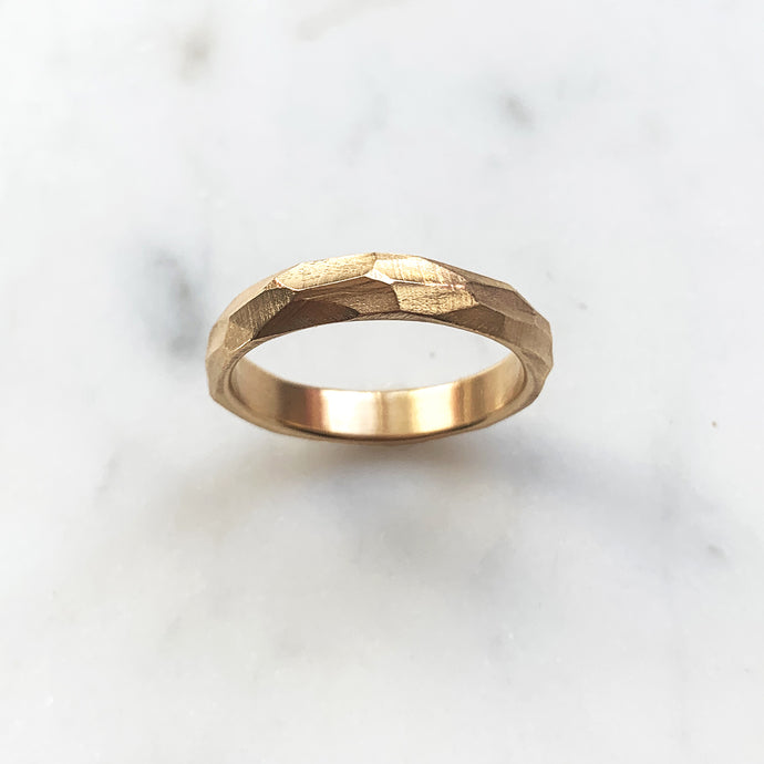 Facet Ring - Solid Gold